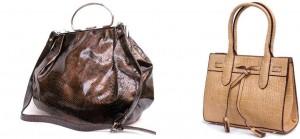 Rue de Chic Faux Croc Bronze Tote & Faux Croc Mini Tote