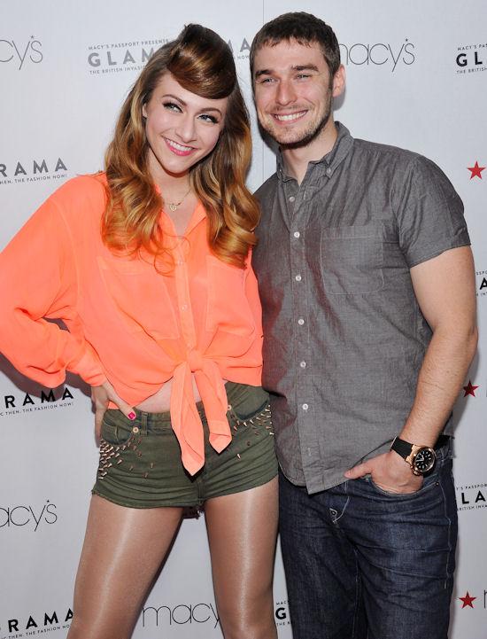 Chart-topping pop duo Karmin, who shot to fame through their collection of YouTube cover songs posed on the carpet before putting on an electric performance