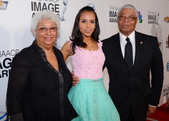 Kerry Washington was accompanied by her parents