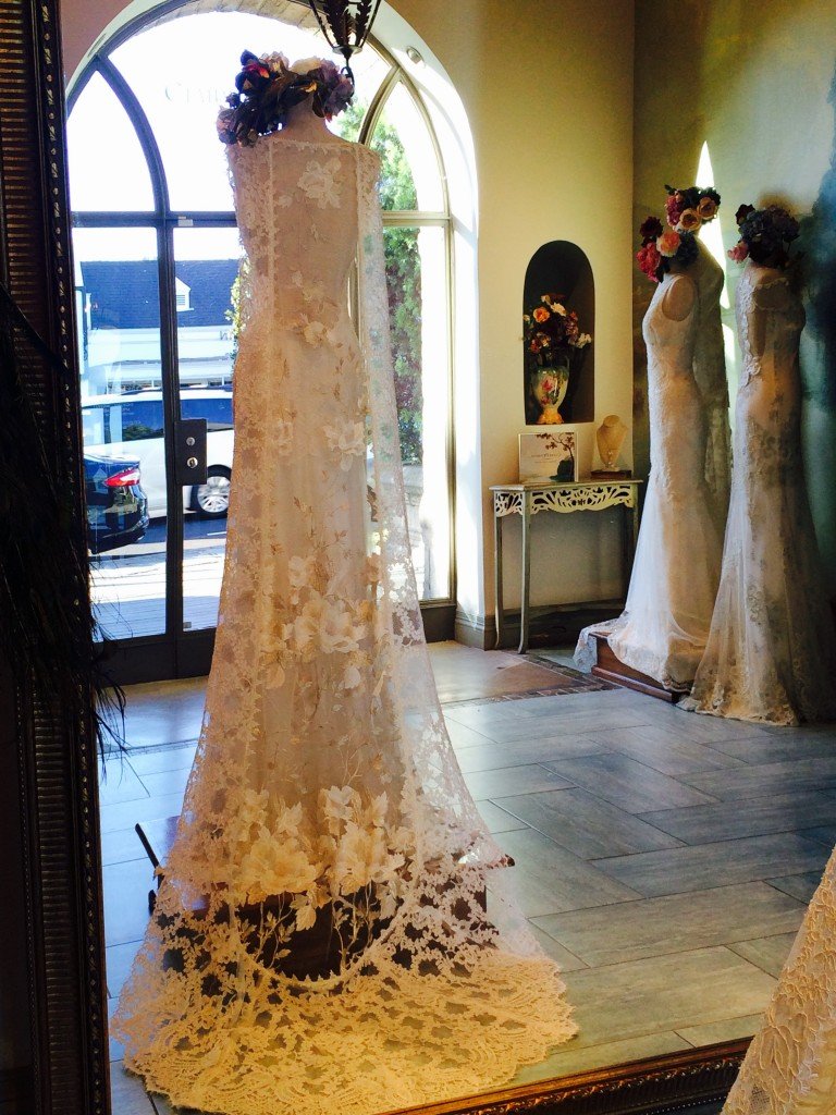It's all in the details. This cape guarantees an exquisite exit for every bride.