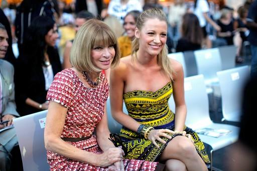 Blake Lively and Anna Wintour at Fashion's Night Out