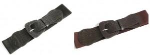 Affordable Black & Chocolate Brown Faux Croc Patent Leather Belts