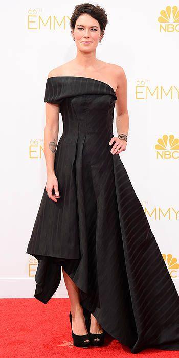 As much as we absolutely adore her, Lena Heady's sheer sequin dress with an equally sheer overlay was an absolute flop 2012 Emmy Awards Worst Dressed - Lena Heady