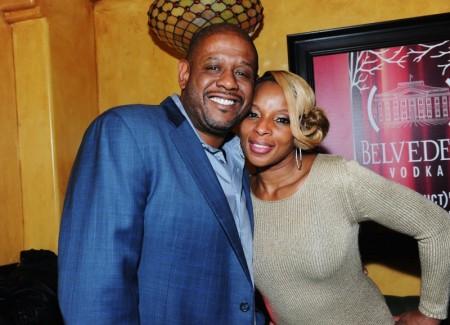 Actor Forest Whitaker and singer Mary J. Blige attend the after party for the Belvedere RED Pre-Grammys Party with Mary J Blige held at Avalon