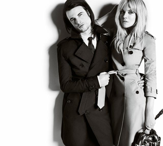 It's all about the trench - Sienna Miller and Tom Sturridge were shot by famed photographer Mario Testino
